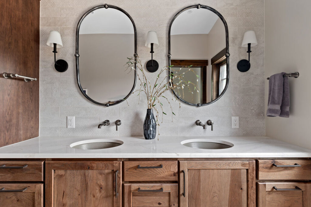 Custom double bathroom vanity