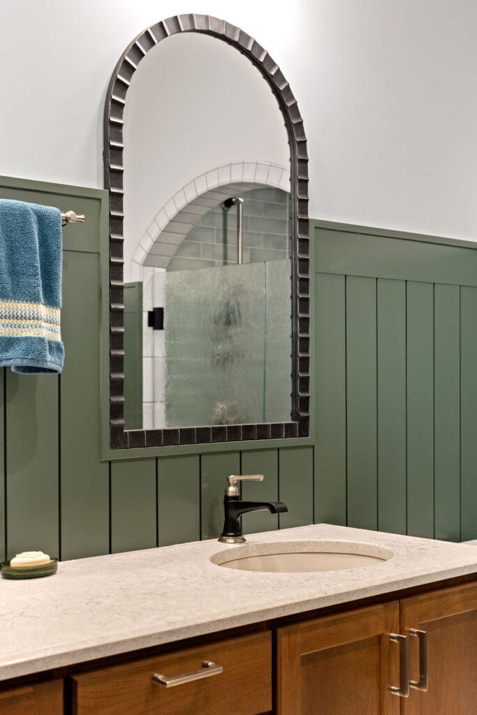 bathroom sink and mirror