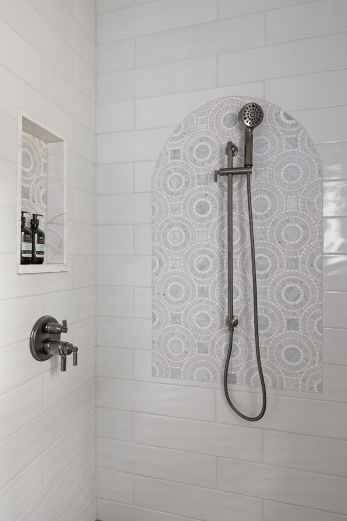 custom bathroom tile detail