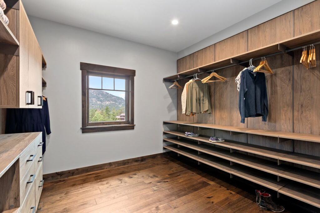 Walk-in custom closet built