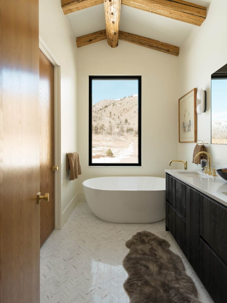 bathroom view of the mountains