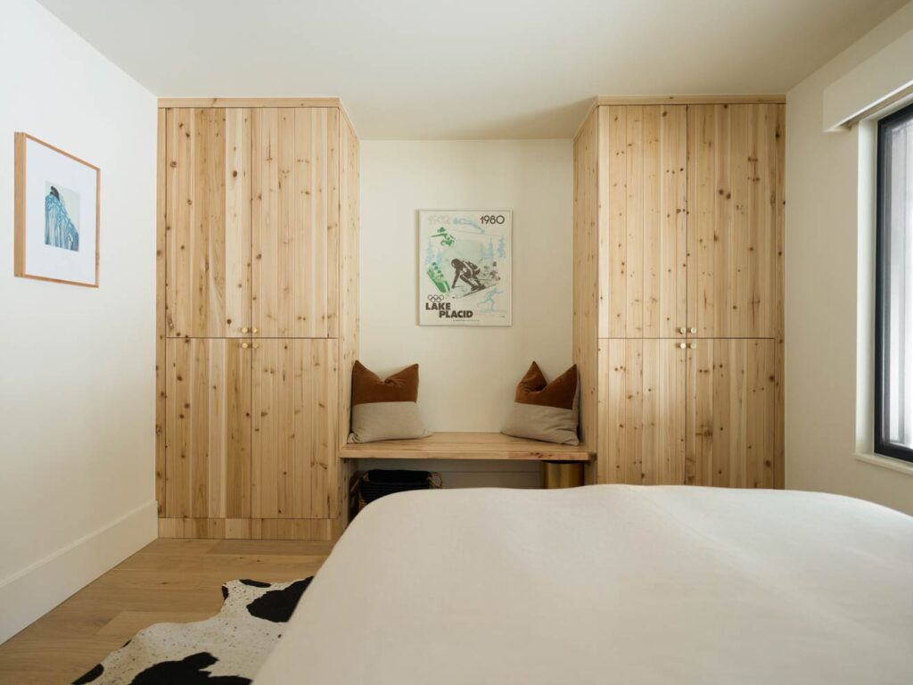 guest room beetlekill pine cabinets