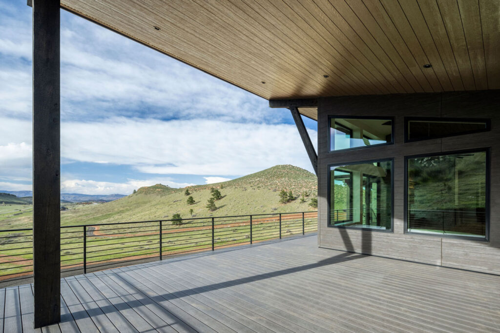 Custom Deck looking over Berthoud, Co.
