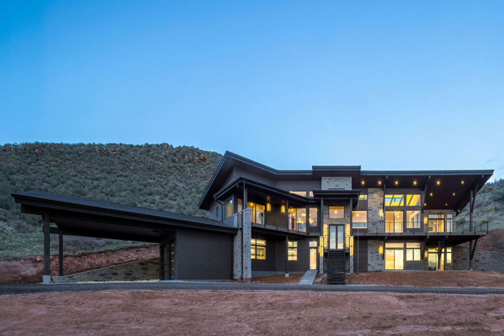 Sky High Butterfly exterior custom home build in Berthoud, Colorado