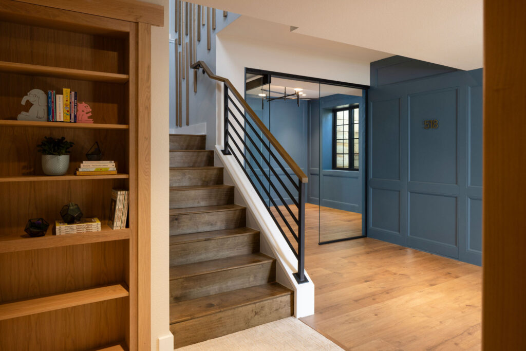 basement remodel stairway