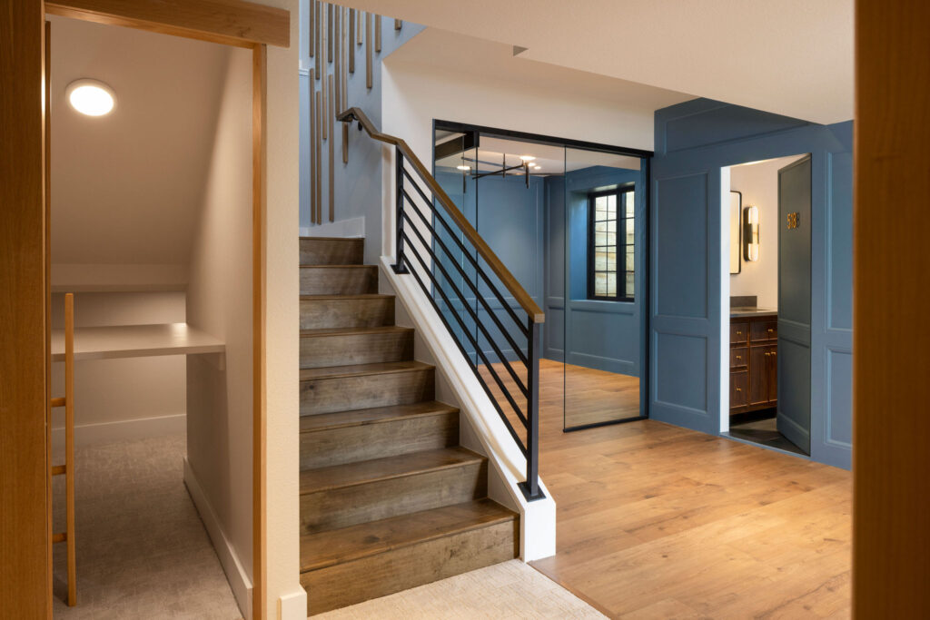 basement remodel stairway