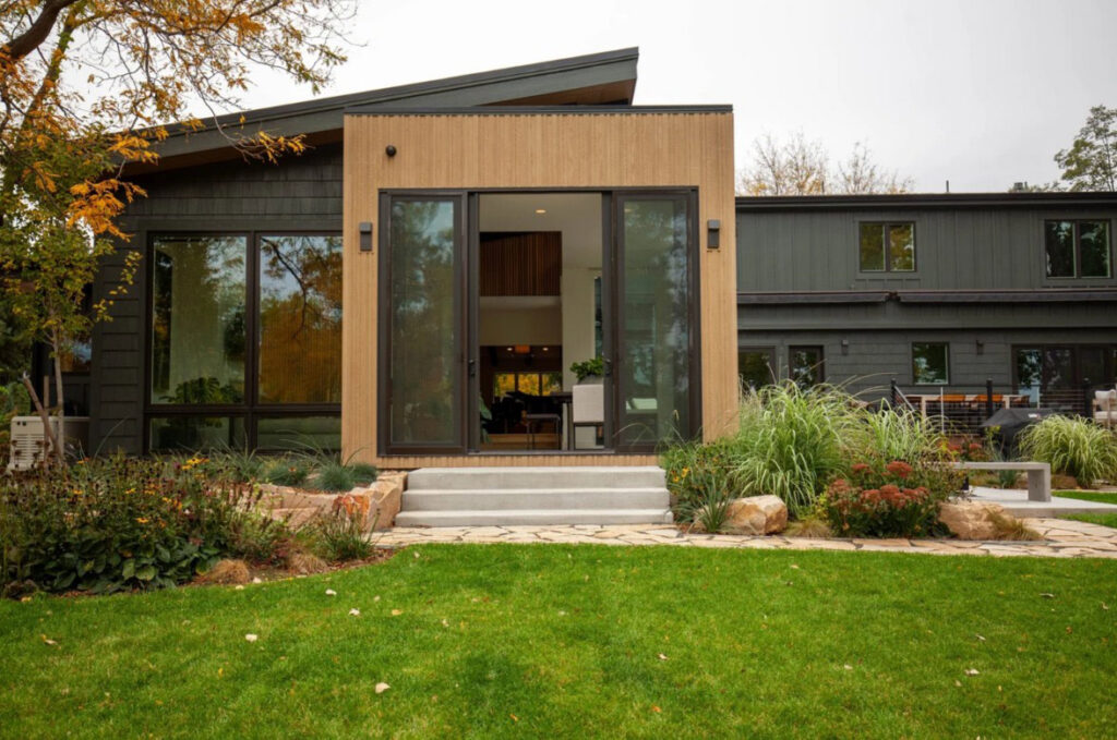 Lakefront Lookout exterior view of modern home